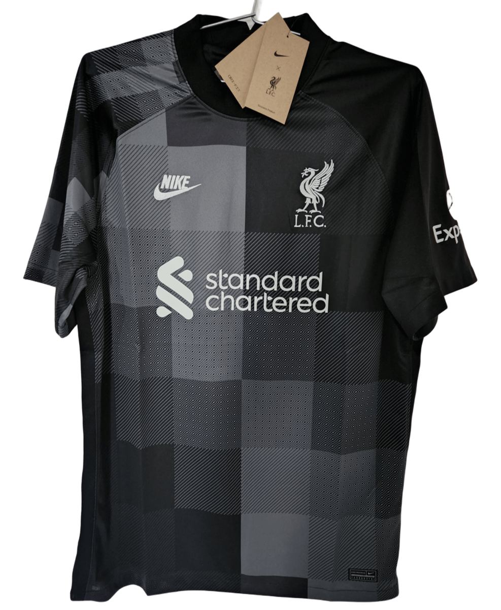 Nike L.F.C. サッカーシャツ ブラック 97 Mサイズ Liverpool FC Shirt Mens Medium Black Long Sleeve Crew Logo