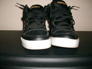 womens black leather adidas sneakers