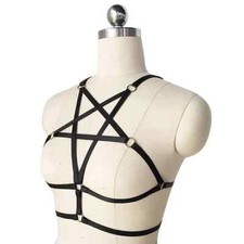 Hollow Out Harness Strappy Binding Body Bra Lingerie Crop Cage Belt Fetish Wear