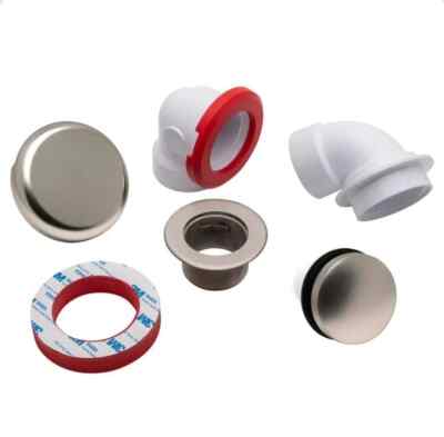 Oatey Toe Touch Closure 1-1/2 in Bath Waste and Overflow Drain Brushed Nickel