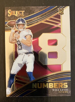 2023 Select Football WILL LEVIS #NMB-WLE RC Rookie Numbers