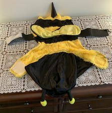 Halloween Dog Bumble Bee Hoodie Costume Yellow Black Large Faux Fur Festive