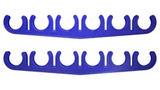 6 Wire Blue Nylon 8mm Spark Plug Wire Separators - Set of 2