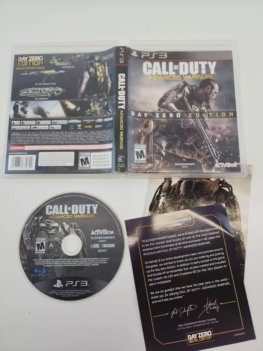 Call of duty advanced warfare edição day zero ps3 PlayStation 3