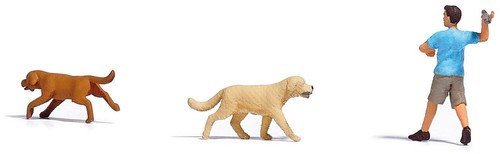 HO Scale Accessories - 7896 - Action set - Retrieve game with dogs - Picture 2 of 2