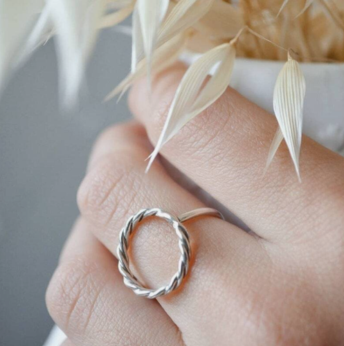 Bracelet Et Bague En Argent Sterling 925 Fait Main - Ajustable Sans Nickel - Origine Inde - Neuf Sans Emballage