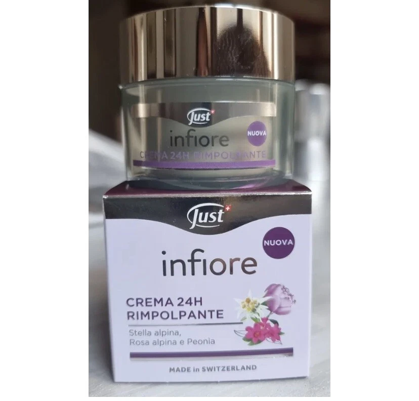 crema viso just 24h h ore Rimpolpante antirughe infiore effetto lifting antiage - Immagine 2 di 4