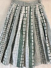 Handmade Full Circle Skirt Small Kelly Green 50s Preppie Pleated Twirl Vintage