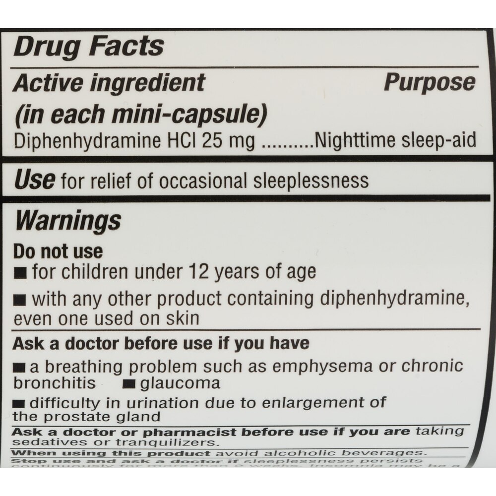 CVS Health Nighttime Sleepaid Diphenhydramine 25 Mg 365 Mini Caplets