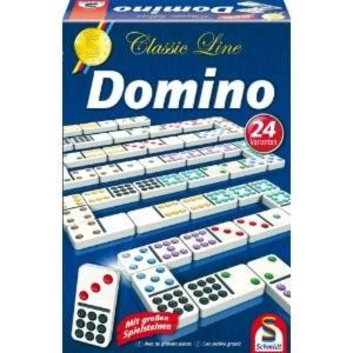Schmidt Spiele Classic Line, Domino, Mit Extra Großen Spielfiguren
