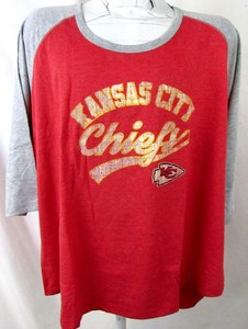 Kansas City Chiefs Womens Plus Size 1X 3/4 Sleeve Screened Team T-shirt AKAC 279 | eBay