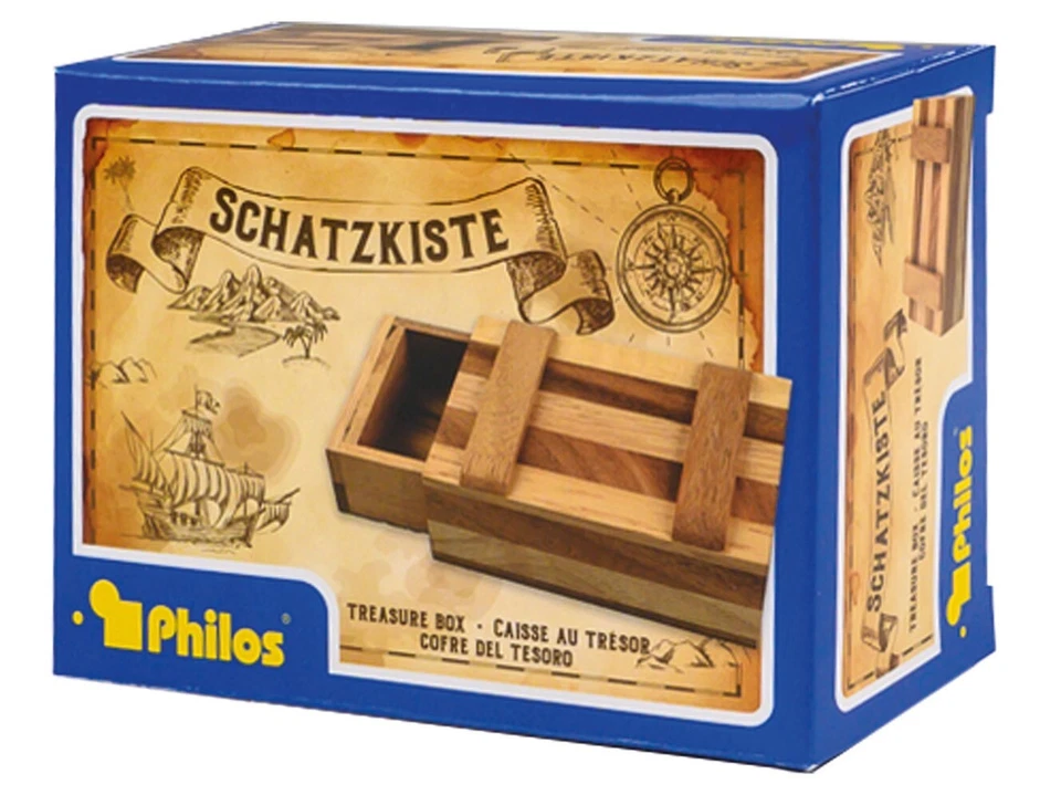 Trickkiste Schatzkiste aus Holz - Bild 3 von 3