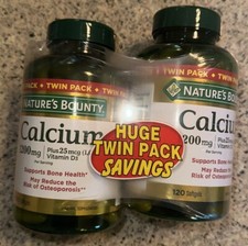  2Pk Calcium Plus Vitamin D, 1200mg Calcium, Vit D3- 240 softgels, Exp 3/27