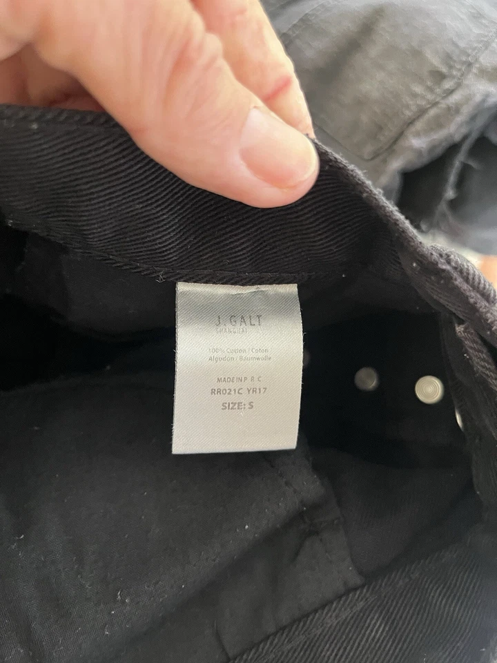 JOHN GALT BRANDY MELVILLE ¡NUEVO! Pantalones cortos de mezclilla negros de tiro alto con botones S Foto 2 de 3