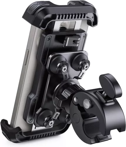 Motorcycle Phone Mount Holder -[Dual Vibration Dampener] [Anti Shake] Fit Iphone