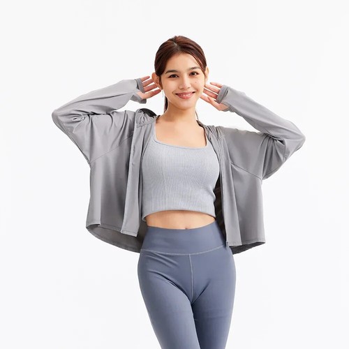 Oh! UV Protection Sunscreen Jacket UPF50+ Hooded Breathable Coat Deep *Gray XL* - Picture 11 of 23