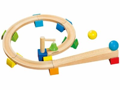  PlayTive 19-teiliger Holz Kugelbahn mit 2 Massivholzkugeln 