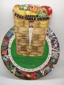 RARE Vintage Sudbury Laboratory, Mass. Vegetable Planting Guide Wheel 1977