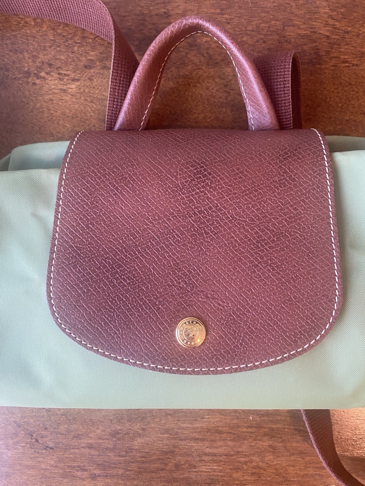 Authentic Longchamp Backpack Olive Green Unused - image 3