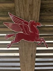 RARE VINTAGE MOBIL PEGASUS HORSE T-53 PORCELAIN SIGN 12"x9.5"