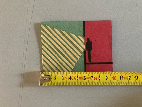 Muy Hermoso Collage Arte 1958 Geométrico Siglo Xx Abstracto Antiguo Taller A - Imagen 4 de 4