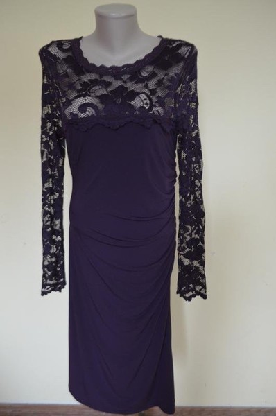 Women Phase Eight Dress Purple Viscose 42 / XL / #CCVK