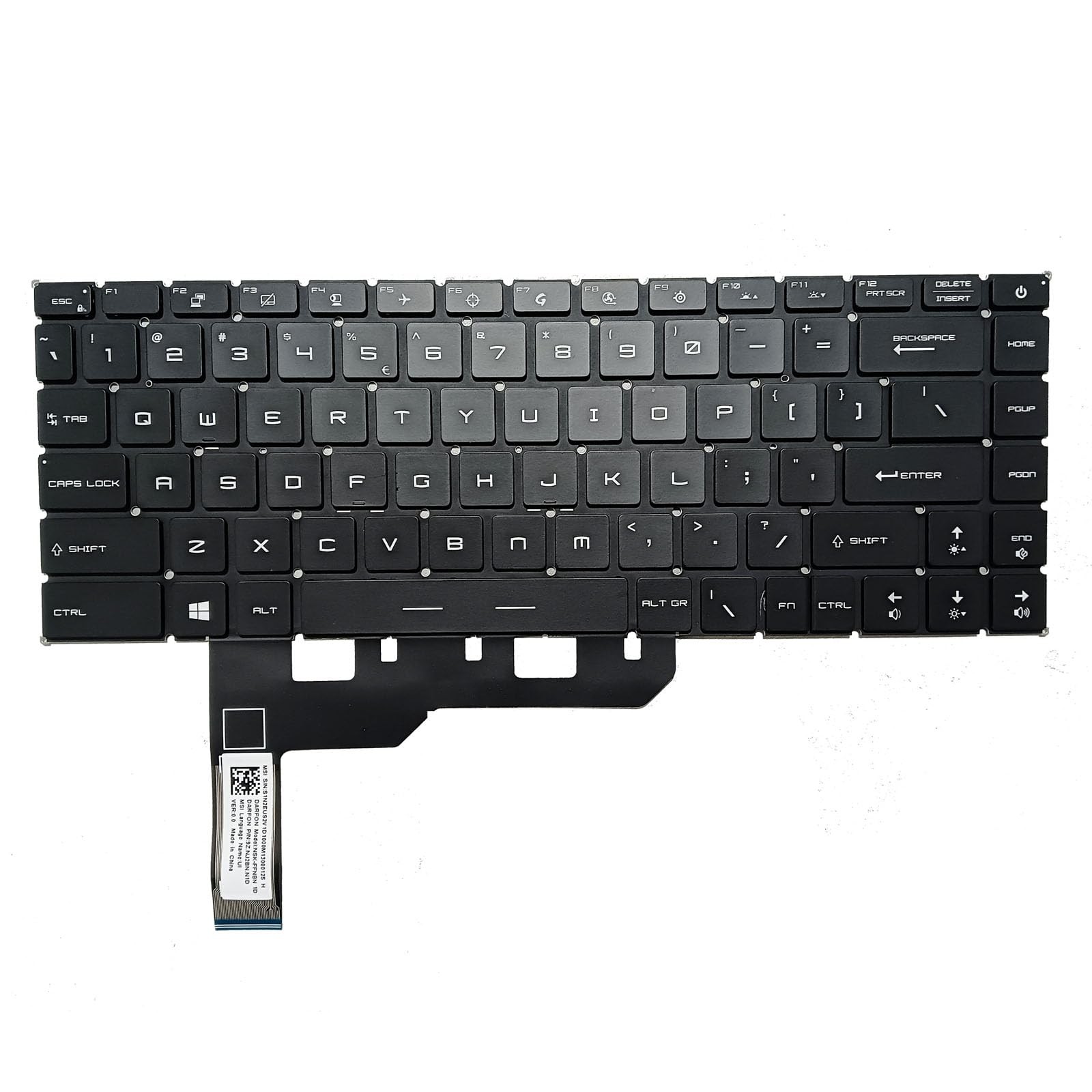 RGB Backlit Keyboard Compatible with MSI GP66 Leopard 10UH 1