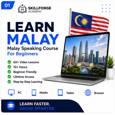 Learn Malay for Beginners | 60+ Video Lessons | 10+ Hours | Malay Course