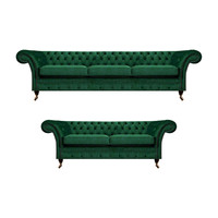 Sofagarnitur 2Tlg Sofas Chesterfield Wohnzimmer Couchen 3+2 PolstermöBel