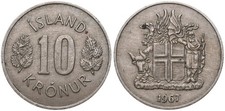 Iceland 10 Kronur 1967-2008 - Kronur - Various Years
