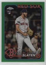 2024 Topps Chrome Update Green Refractor 63/99 Justin Slaten Rookie RC 6m7