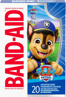 Nickelodeon Paw Patrol Adhesive Bandages for Kids, 20 Ct Assorted Sizes