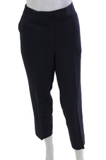 St. John Women Dark Blue Cropped Ankle Dress Pants Size 8