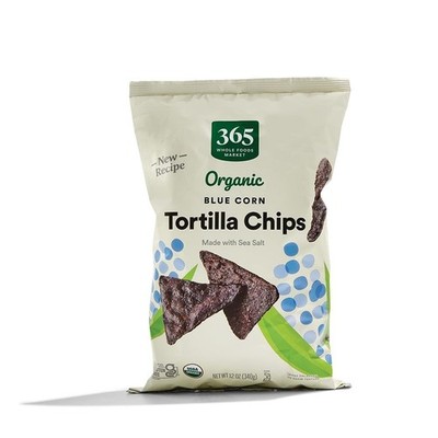 Organic Blue Corn Tortilla Chips, 12 Ounce