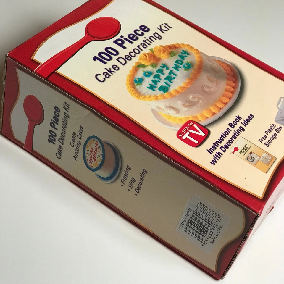 100 Piece Cake Decorating Kit With Plastic Box Storage - Image 3 of 4