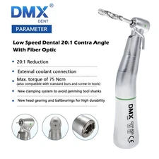 Dental 20:1 Fiber Optic Implant Contra Angle Handpiece Surgical Fit GWH KaV S201