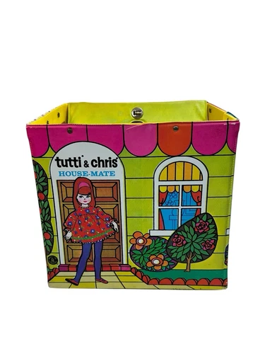 Tutti & Chris House-Mate Doll House Case W 2 Dolls, Clothes, Etc - Barbie Mattel