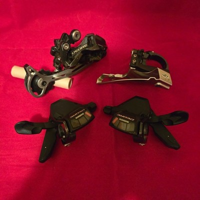 Shimano Deore 9s mini group. Deore RD-M592 SGS/ SL-M590 Shifters Used