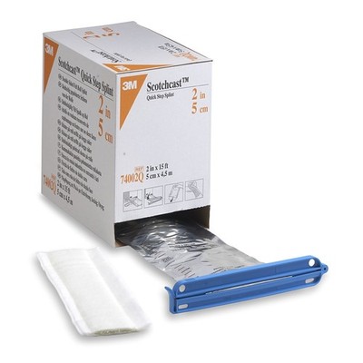 3M Scotchcast Quick Step Double Sided Felt Padded Splint Roll 2'' x 15' White  2