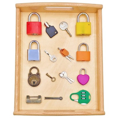 Montessori Lock and Key Set for Toddlers, Homeschool Preschool Learning Activ...
