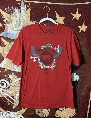 Y2K Mitchell Angels Of Hell Skulls grunge Graphic T Shirt Size M Red skater 