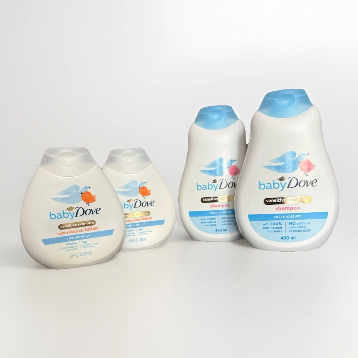 (Lot of 4) Baby Dove Rich Moisture Sensitive Skin Care Shampoo & Lotion
Opens in a new window or tab