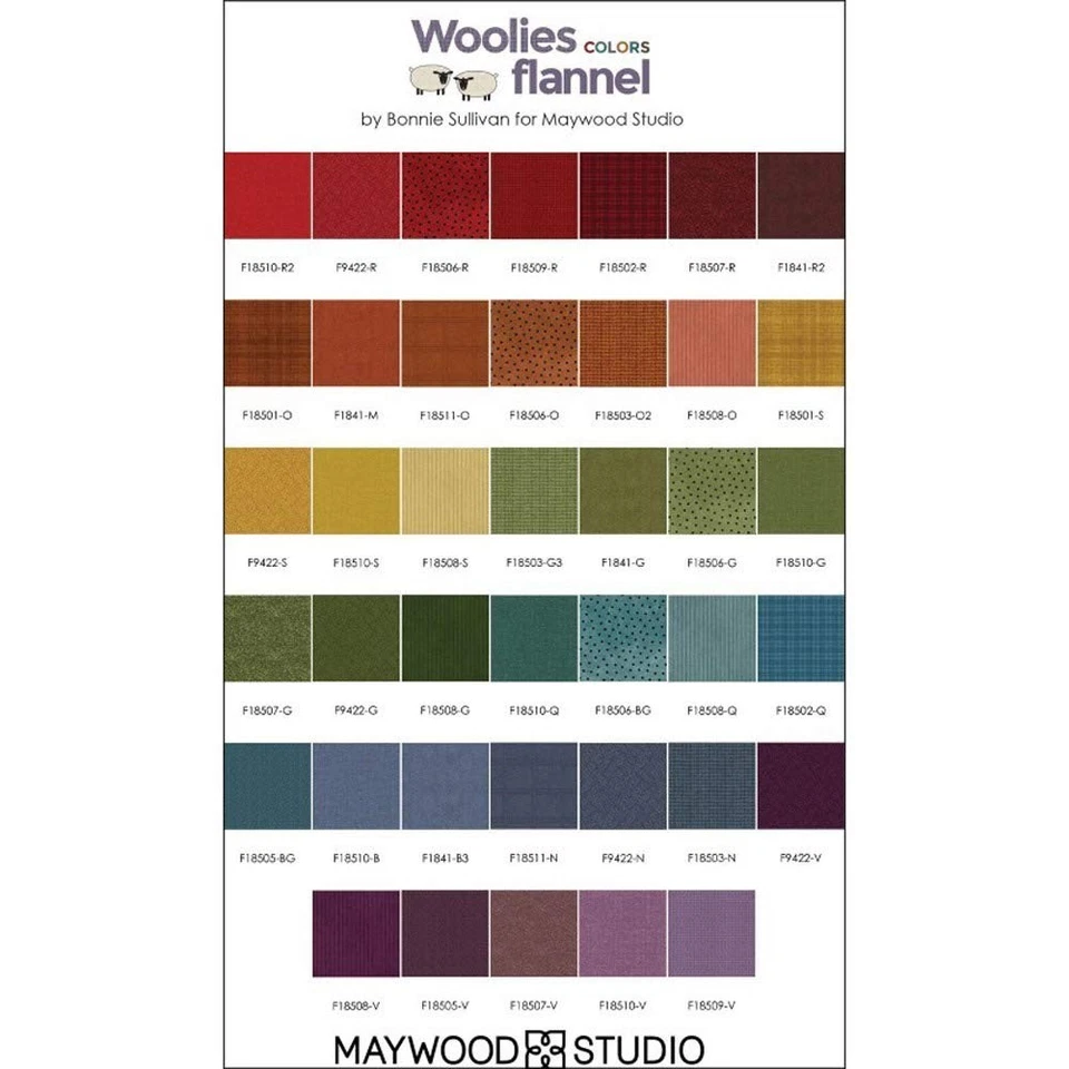 Bonnie Sullivan Woolies Flannel Colors Vol. 2 Strips 40 .5-inch Jelly Roll - Image 2 of 2