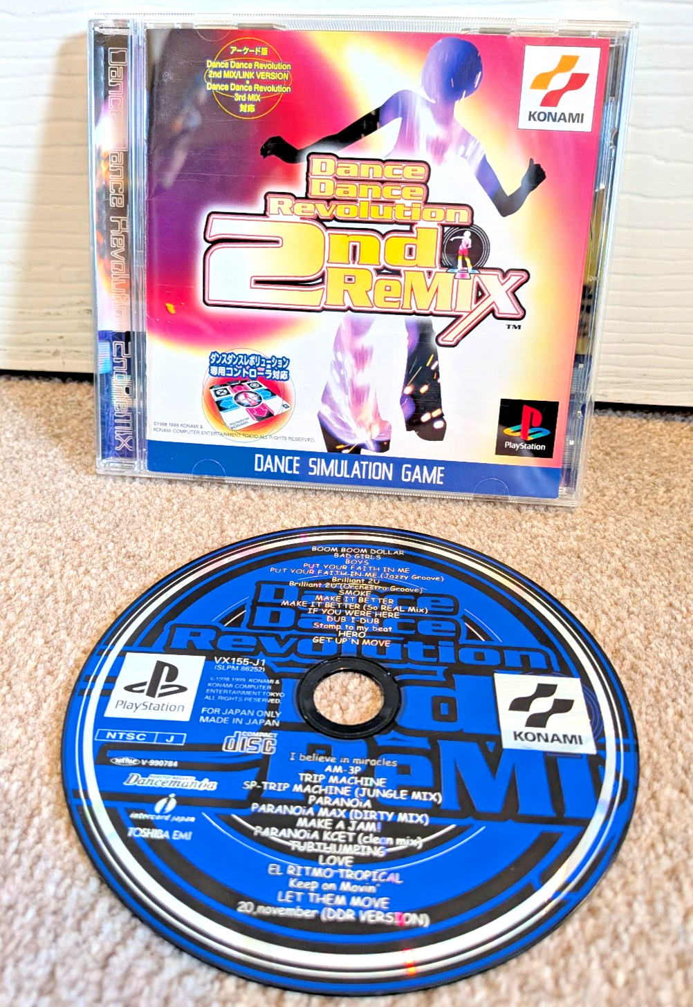 Dance Dance Revolution 2nd Remix PlayStation 1 PS1 PSX NTSC-J DDR SLPM 86252