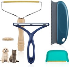 Pet Hair Remover 4 Pack Reusable Lint Brush for Dogs Cats Couch Carpet Car