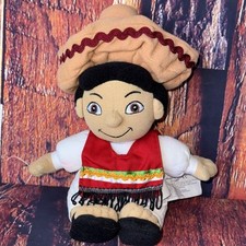 Disney Small World Mexico Boy Plush Doll Bean Bag Sombrero Mexican Costume
