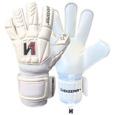 ONEKEEPER Retro White with Finger Protection - Pro Level Goalkeeper Gloves