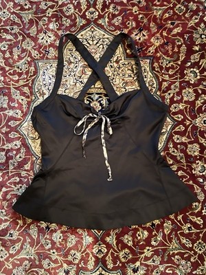 Roberto Cavalli  Sexy Corset Top Silky Stretch Cami IT42 Animal Pattern Leo 