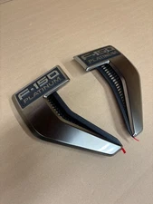 OEM FORD F-150 21-23 PLATINUM BRUSHED Fender Vent Badge SET ML34-16B114-AC