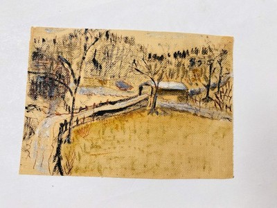Thurmont Frederick Maryland History hand drawn pastels covered bridge history vi